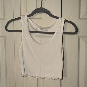 Aeropostale Women's White Crop Top